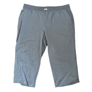 Jockey Capri Pants Womens 2XL Organic Cotton & Spandex Gray Elastic Waist